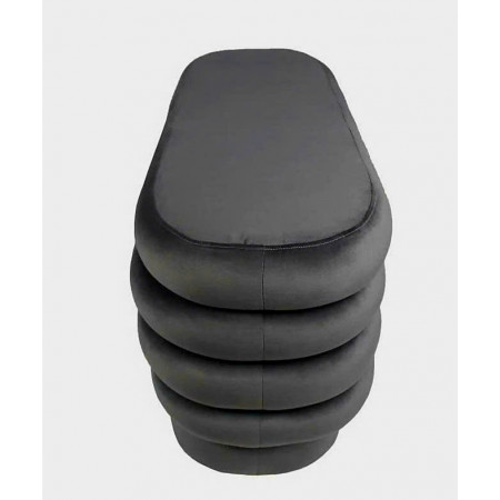 88010014 - Grey : Ghế Ottoman , Bench Oval - Màu Xám